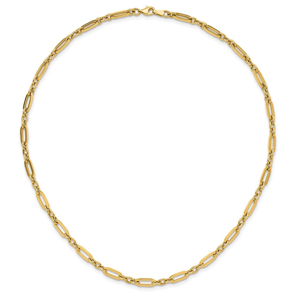 14K Polished Fancy Link Necklace