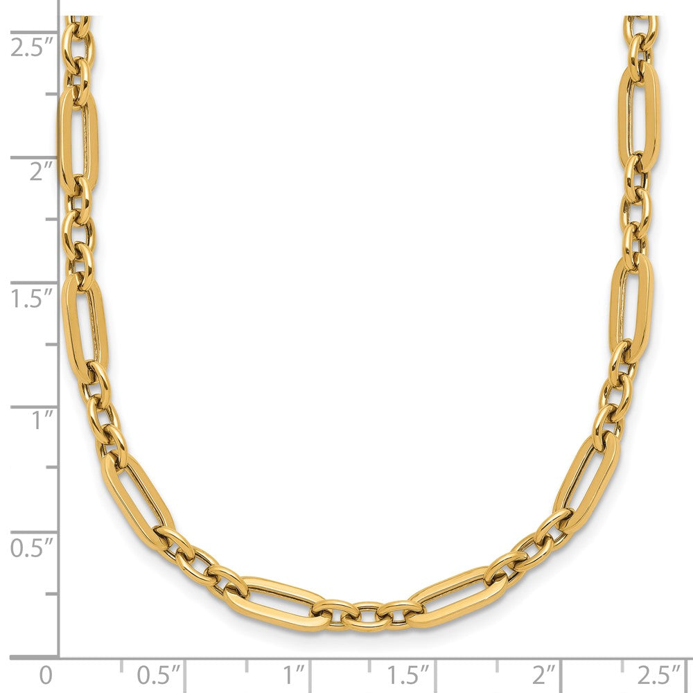 14K Polished Fancy Link Necklace