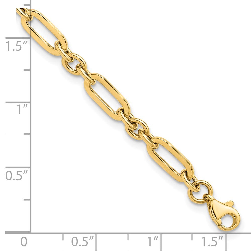 14K Polished Fancy Link Bracelet