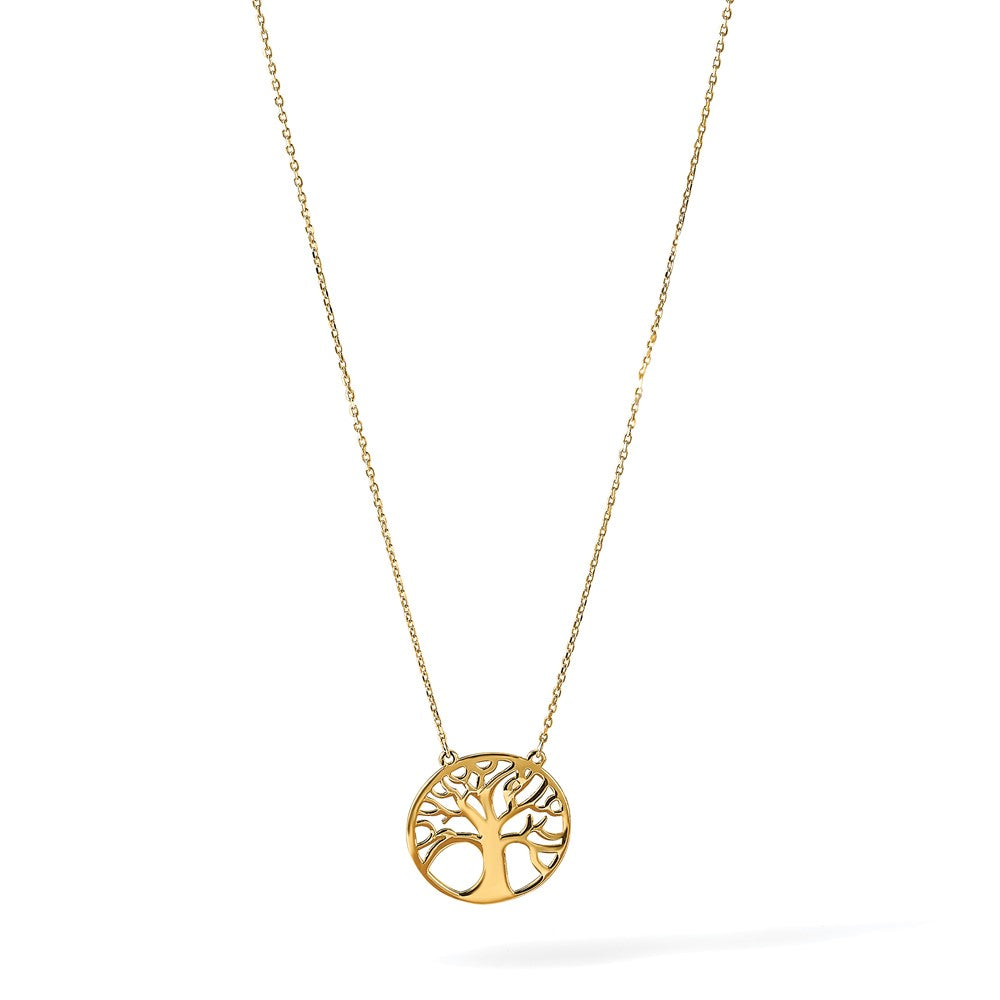 14K Polished Tree of Life Necklace