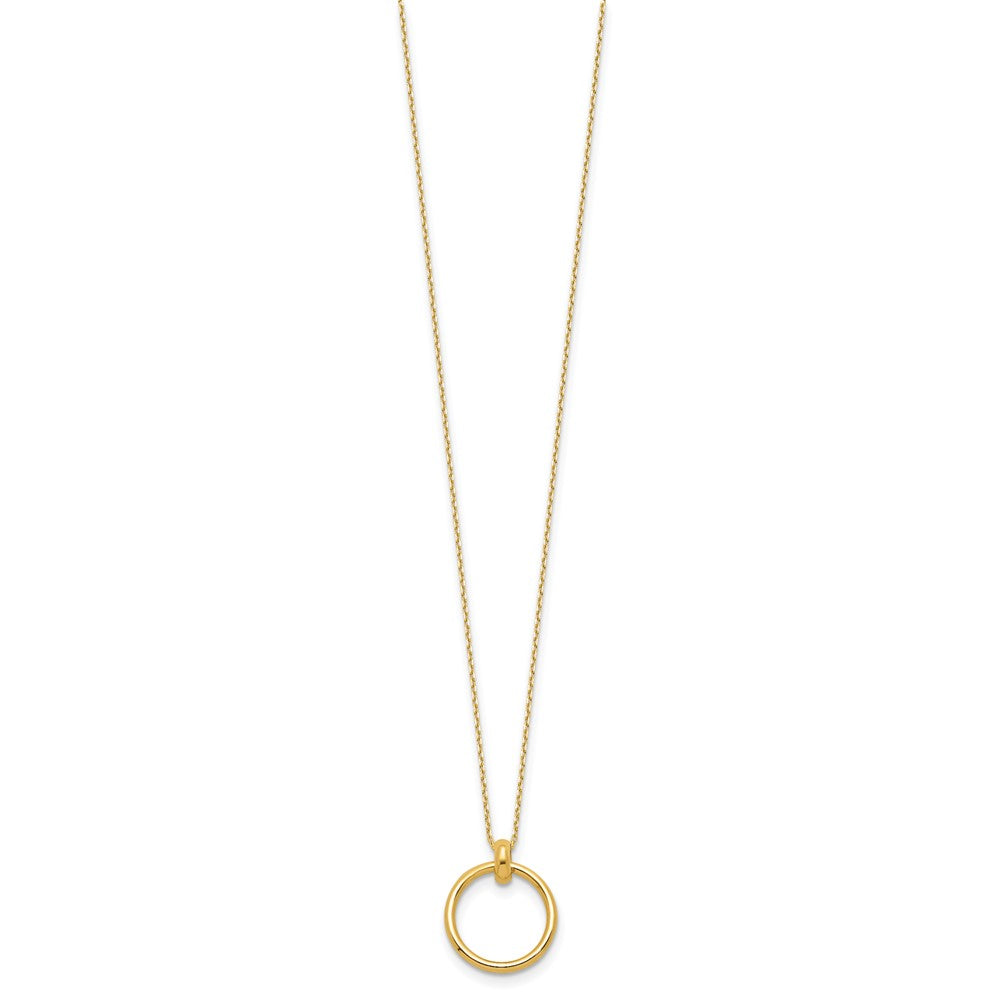 14K Polished Circle Necklace