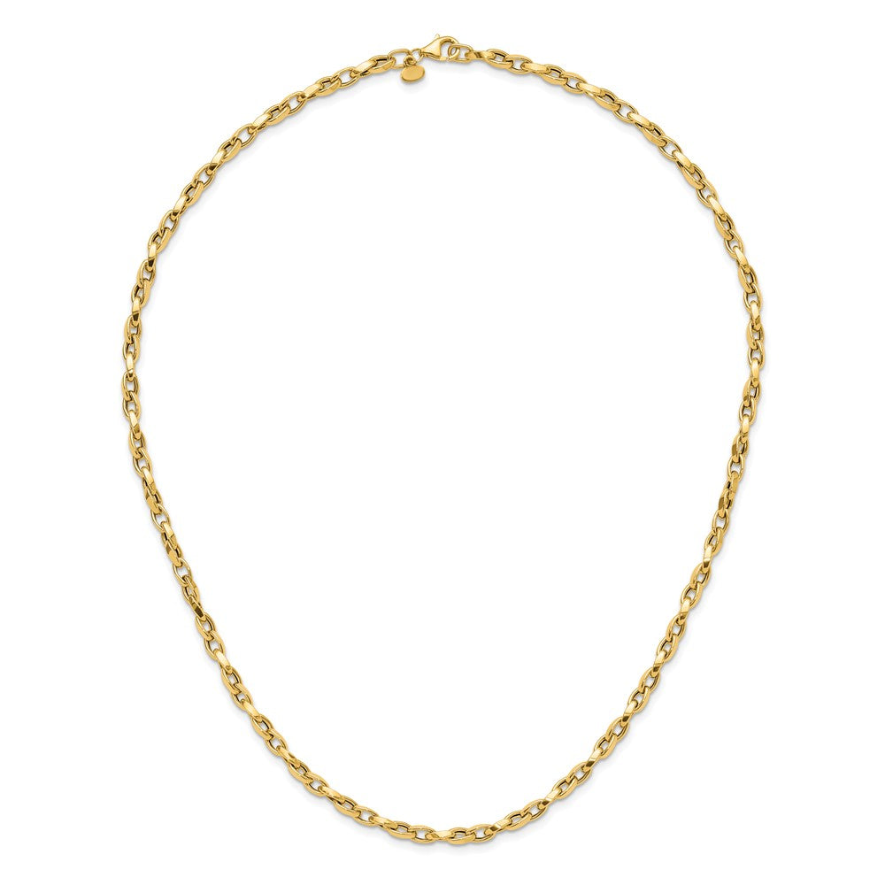 14K Polished Fancy Link Necklace