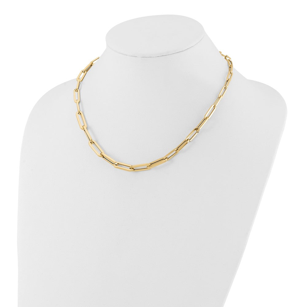 14K Polished Fancy Link Necklace