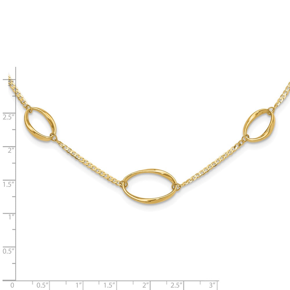 14k Polished Oval Link 20in Necklace