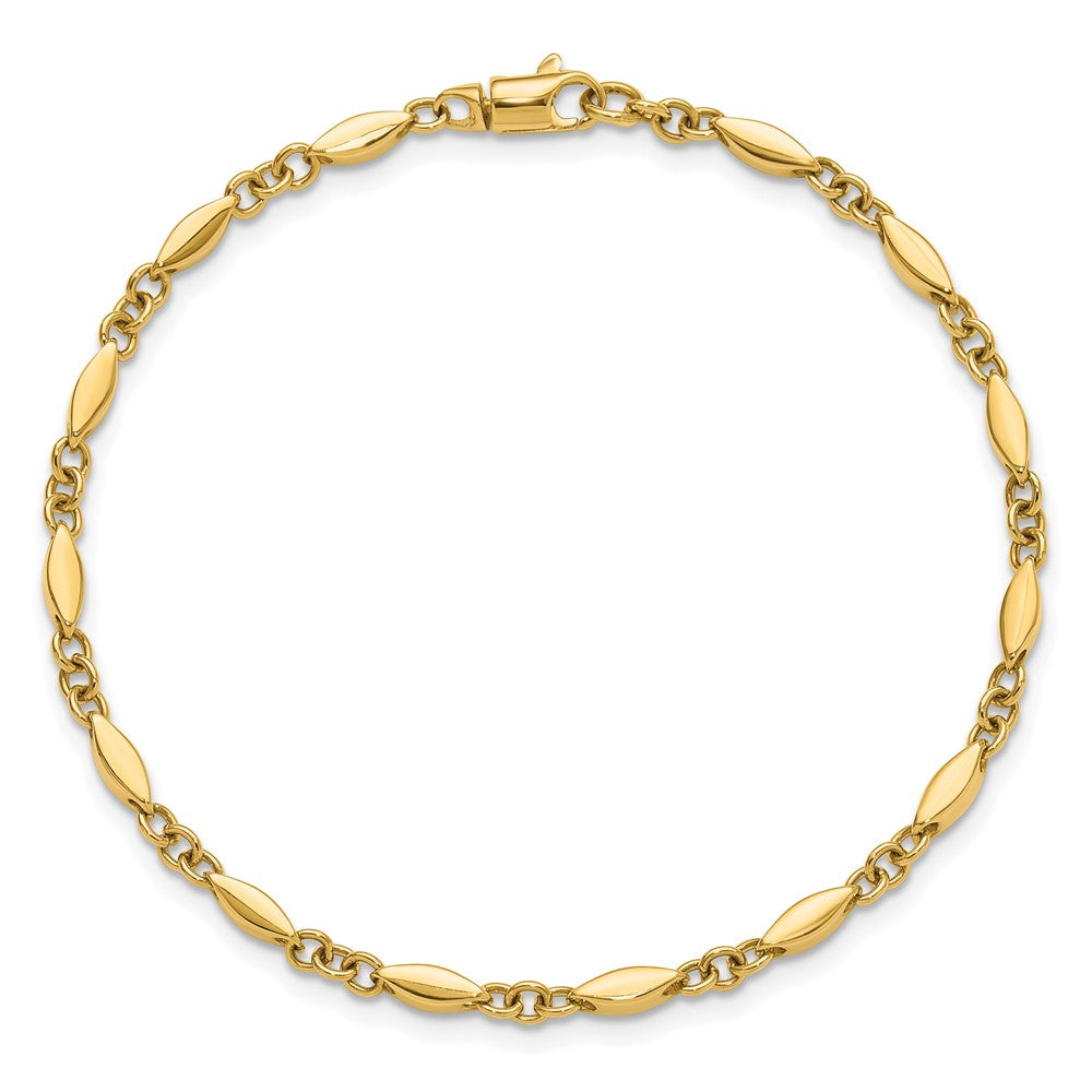 14K Polished Fancy Link Bracelet