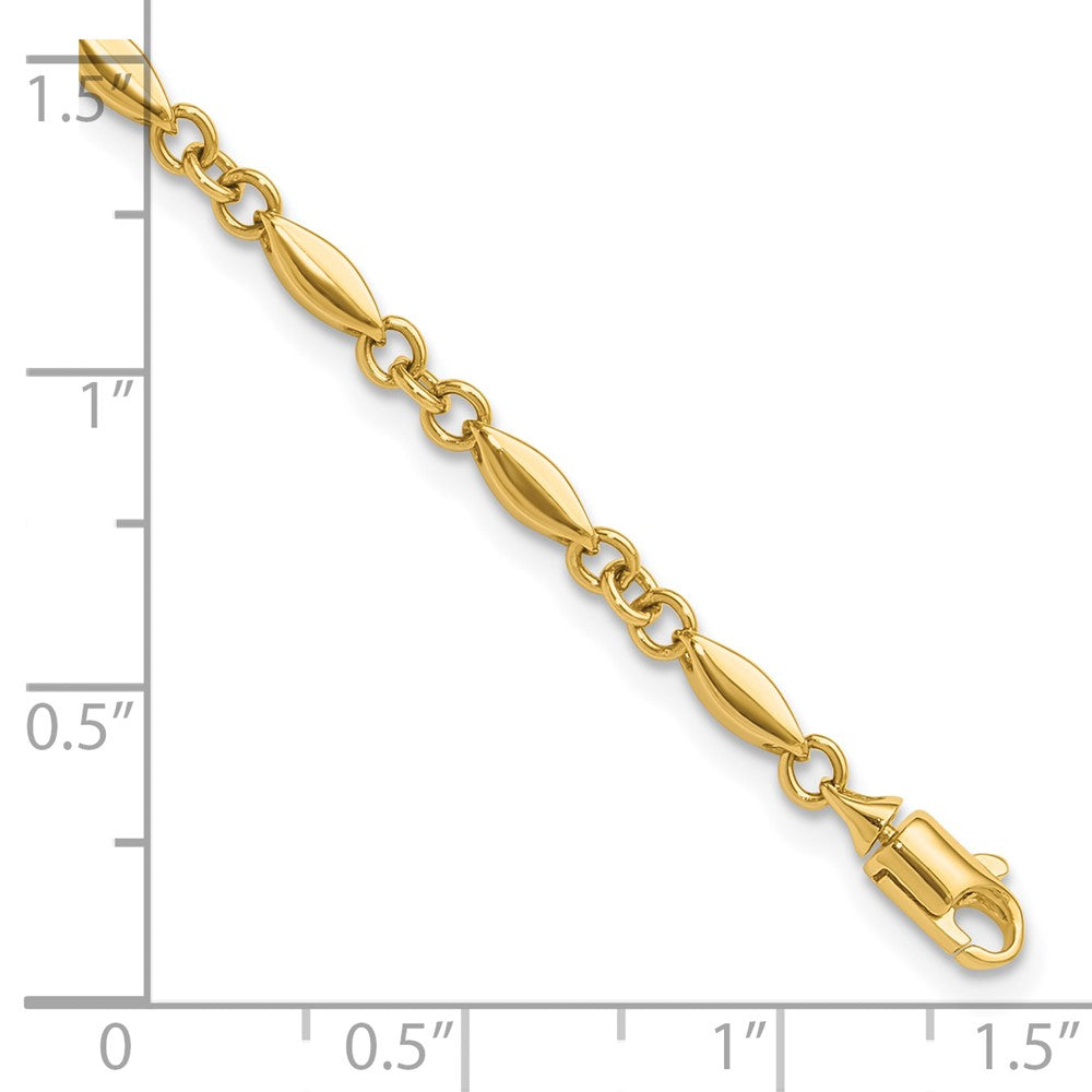 14K Polished Fancy Link Bracelet