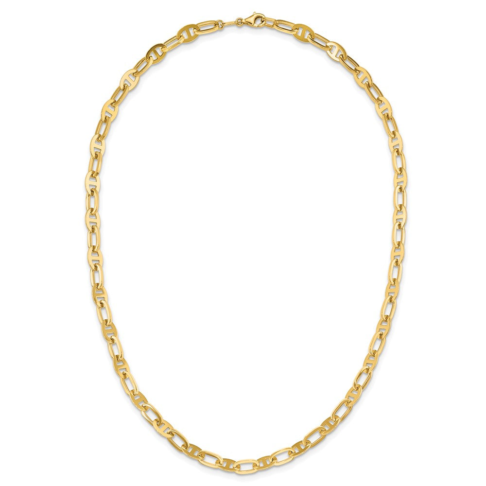 14K Polished Fancy Link Necklace