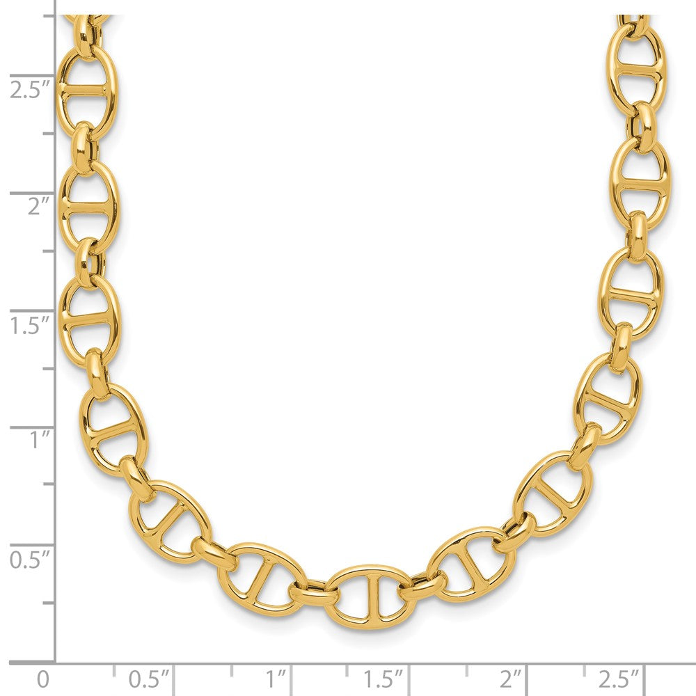 14K Polished Fancy Link Necklace