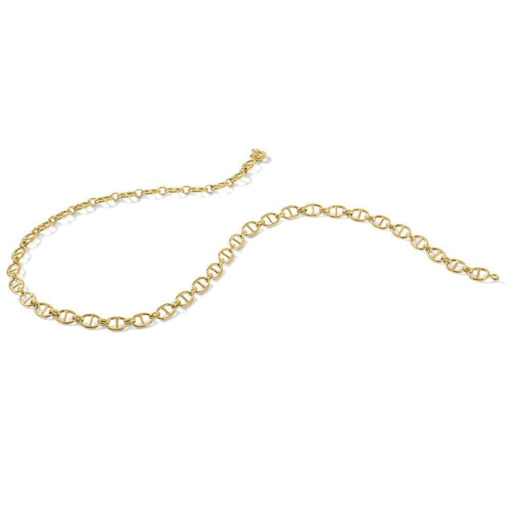 14K Polished Fancy Link Necklace