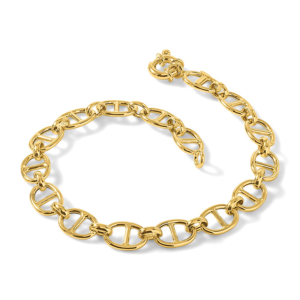 14K Polished Fancy Link Bracelet