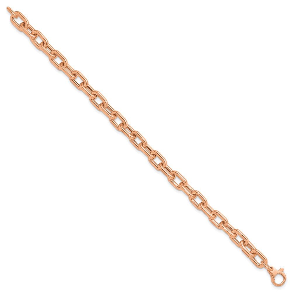 14K Rose Gold Polished Fancy Link Bracelet