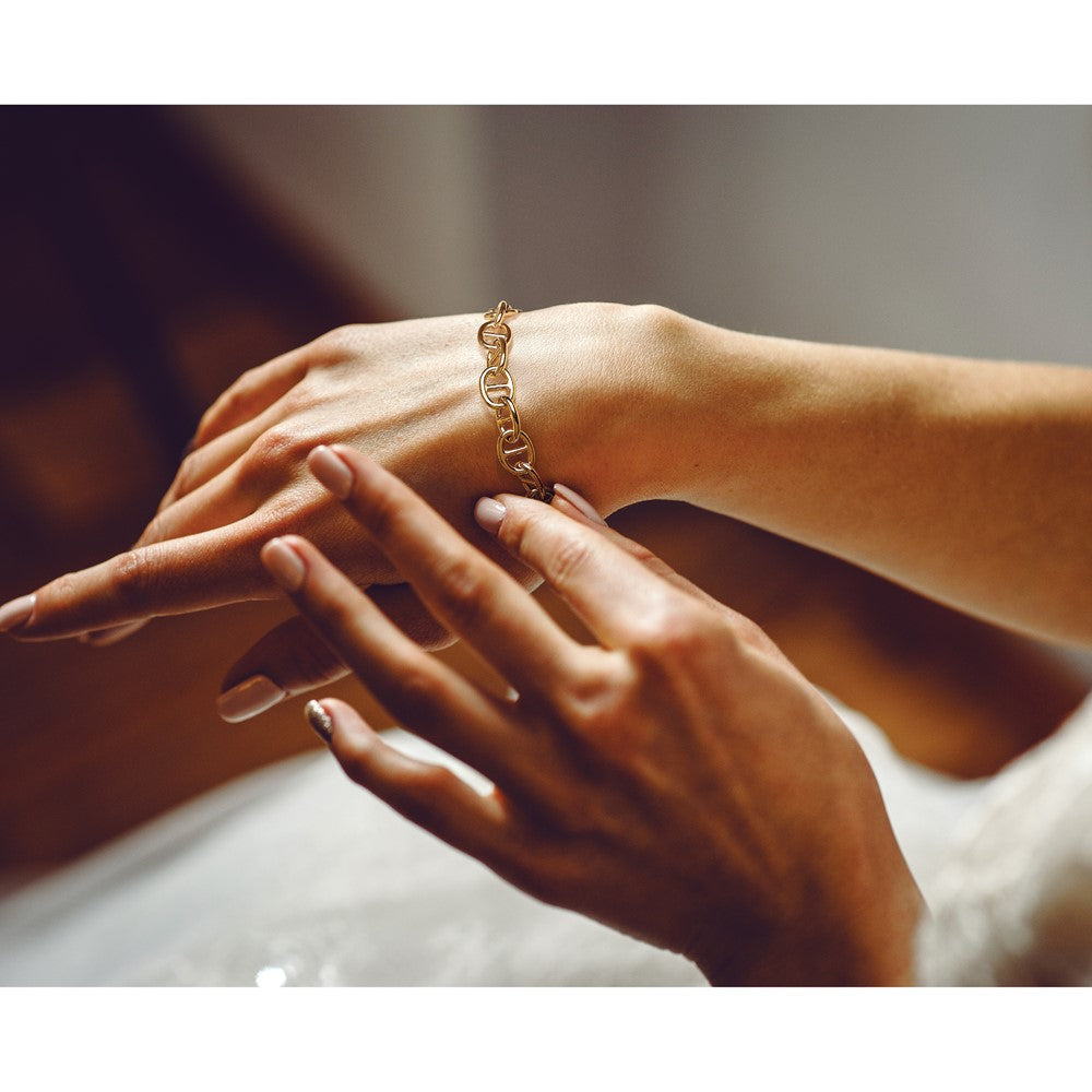 14K Polished Fancy Link Bracelet