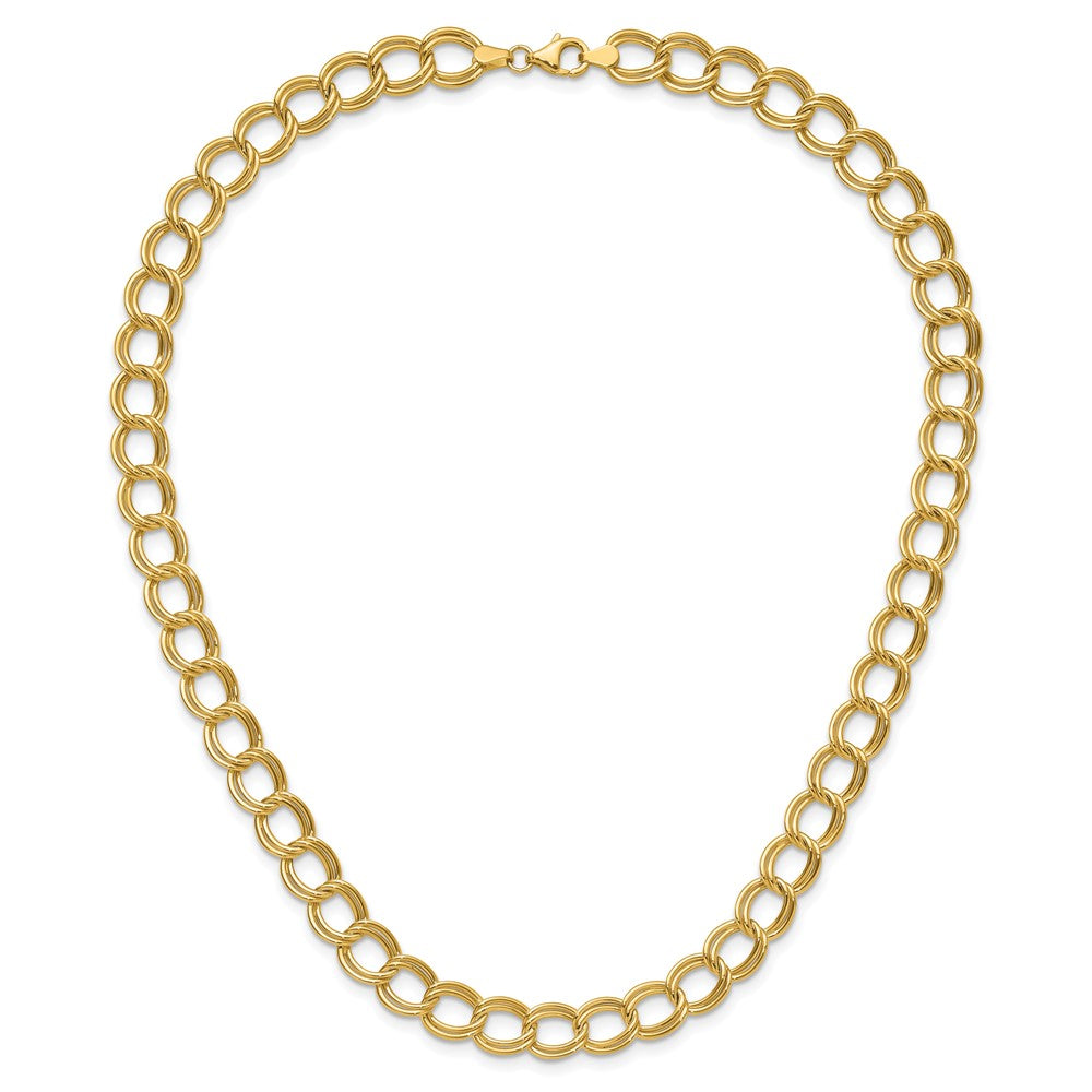 14K Polished Fancy Link Necklace