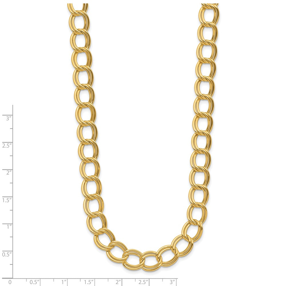 14K Polished Fancy Link Necklace