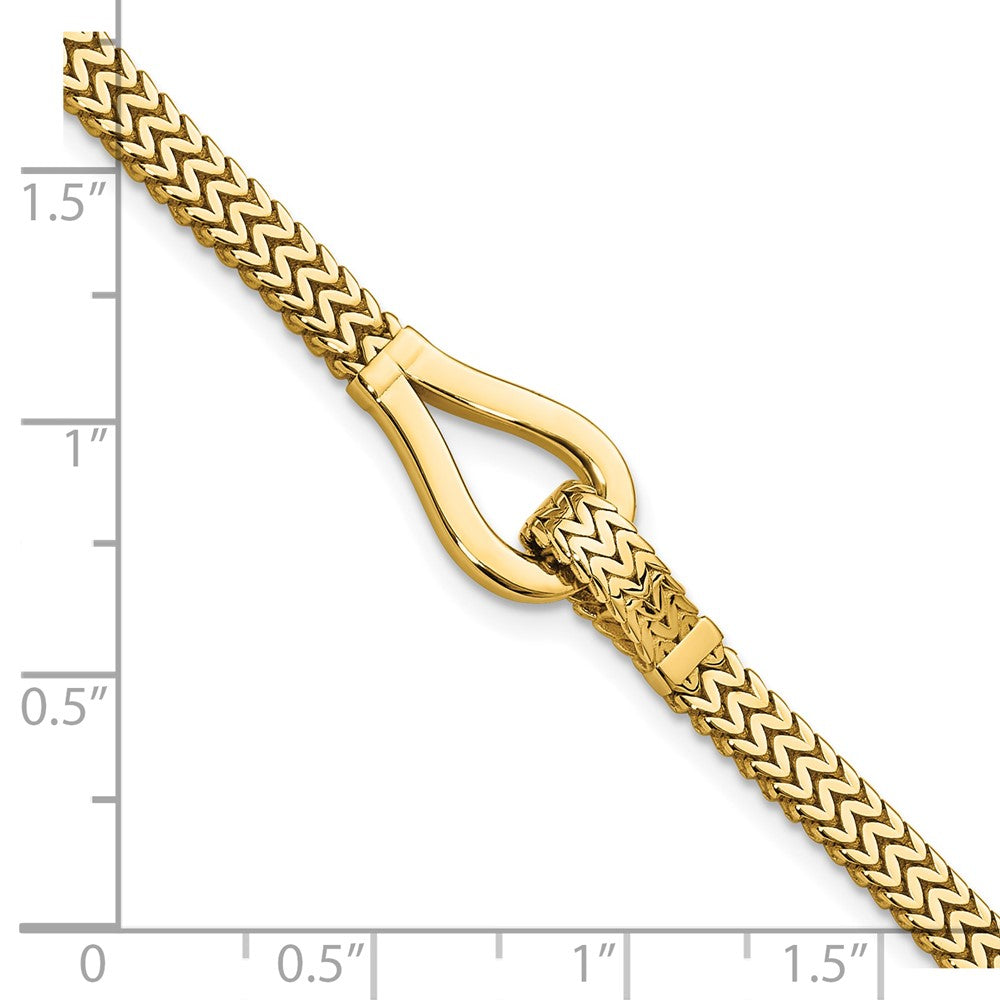 14K Polished Fancy Buckle Bracelet