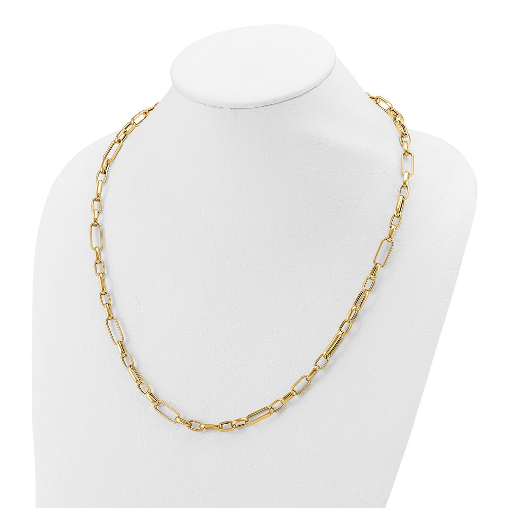 14K Polished Fancy Link Necklace