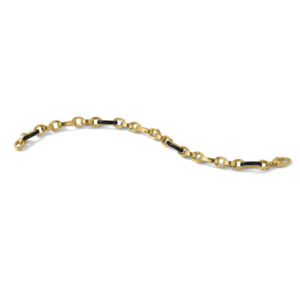 14K Polished with Enamel Link Bracelet