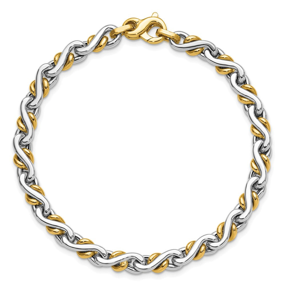 14K Two-Tone Polished Fancy Link Bracelet