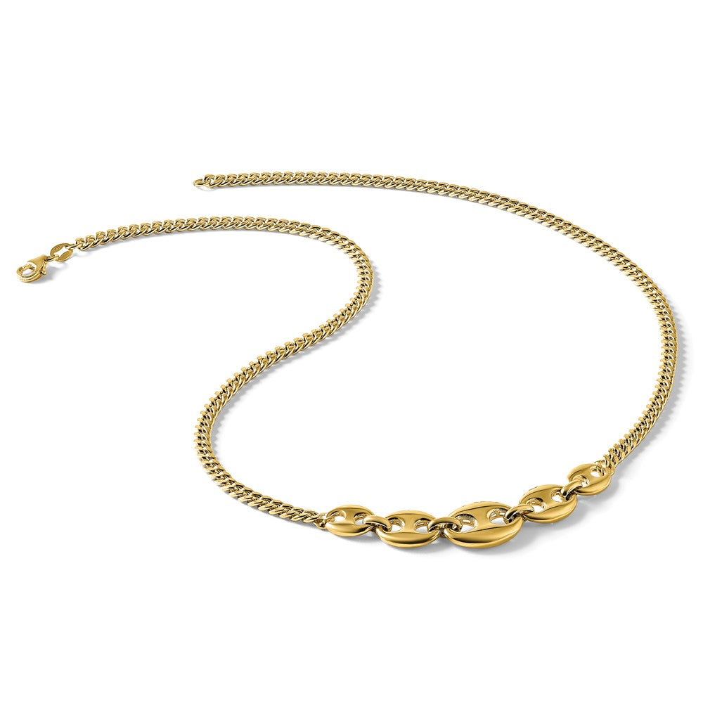 14K Polished Fancy Curb Link Necklace