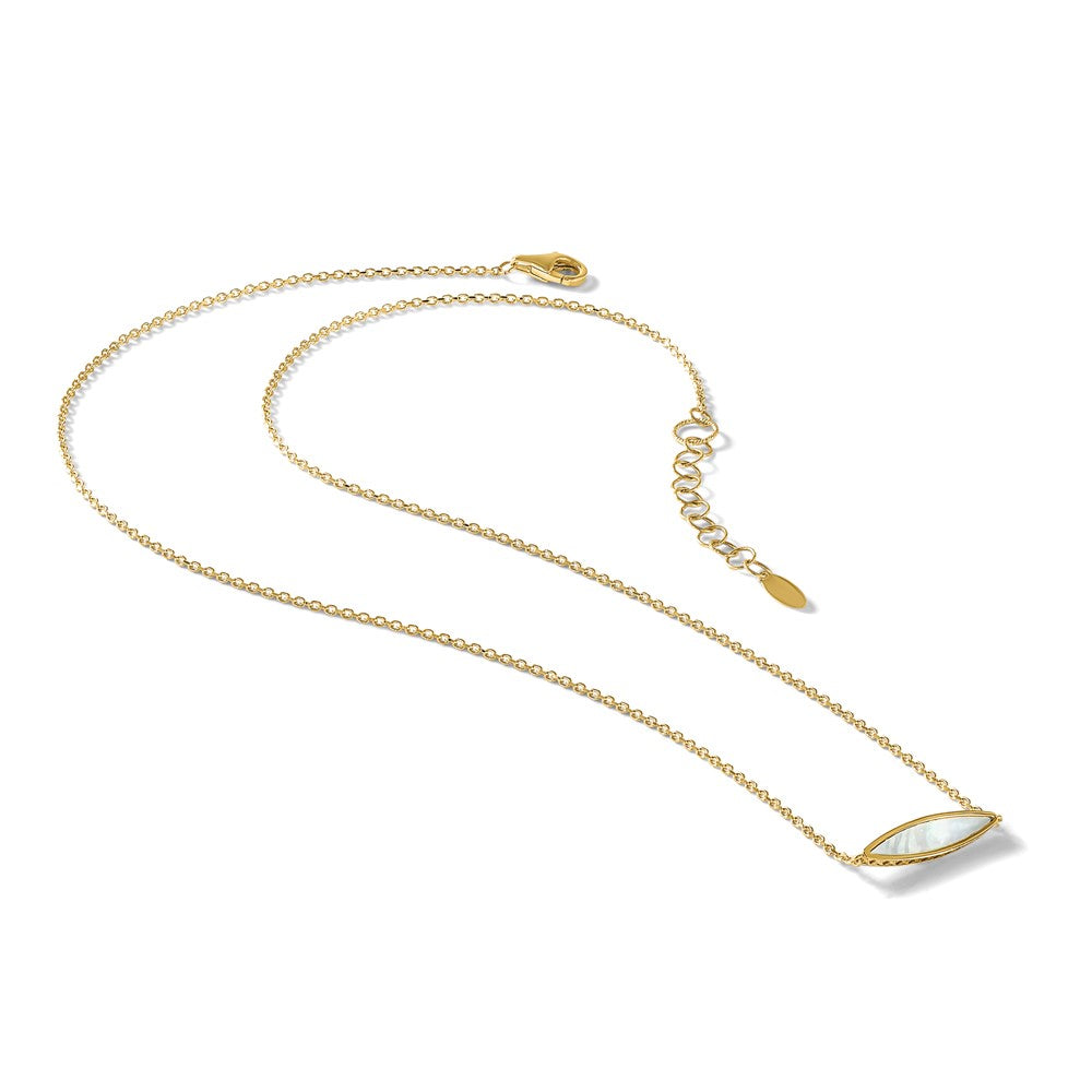 14K Polished Mother of Pearl w/1in ext. Necklace