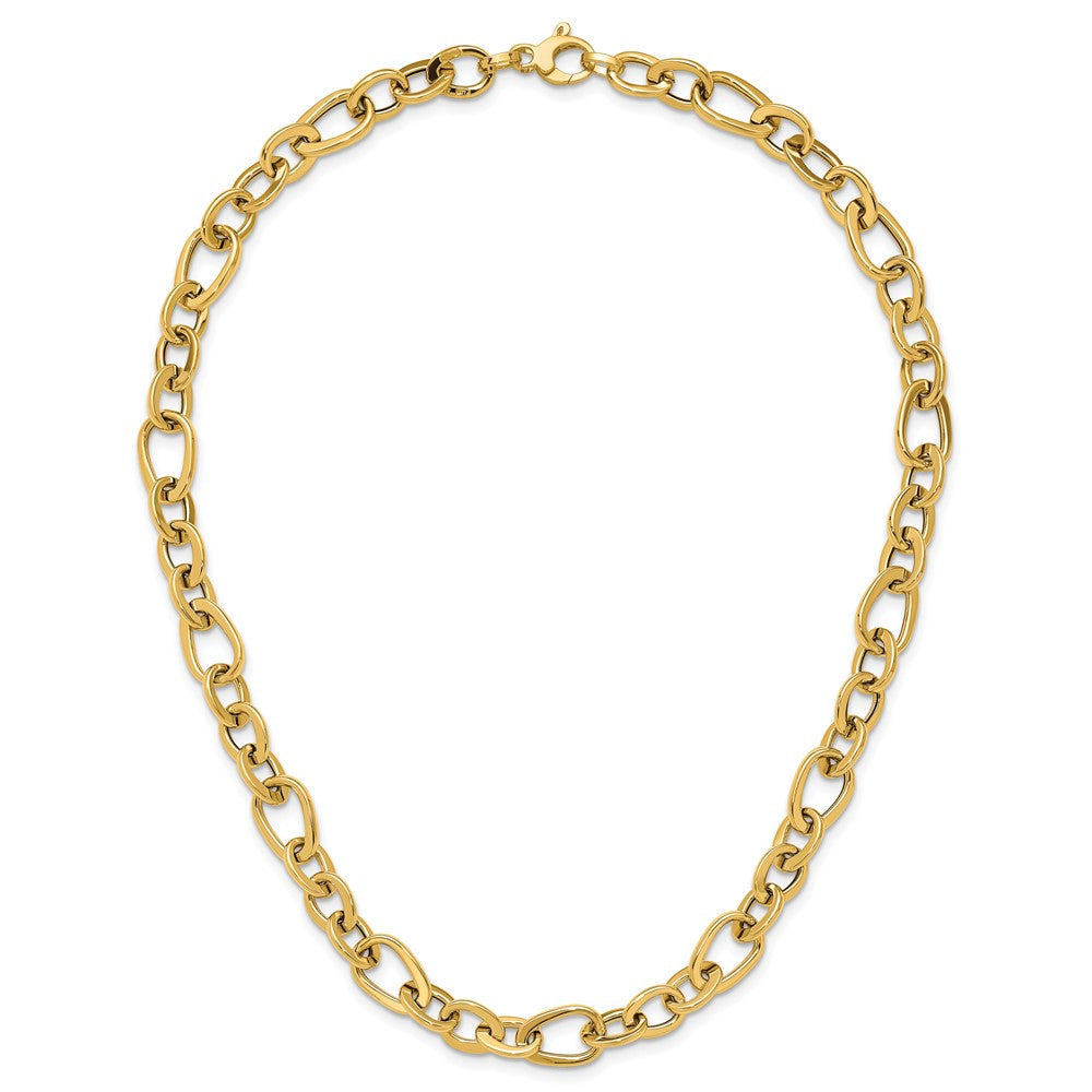 14K Polished Fancy Link Necklace