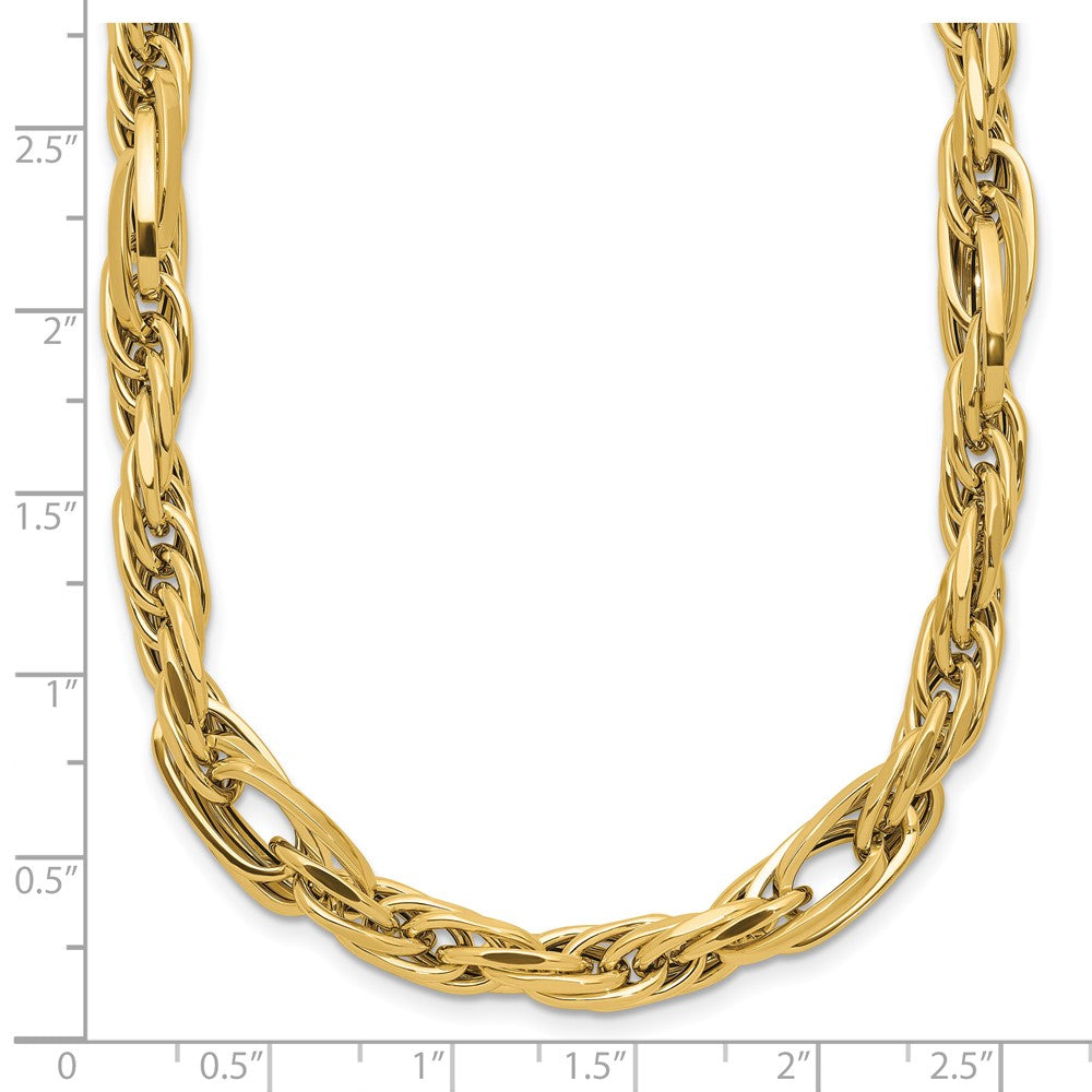 14K Polished Fancy Link Necklace