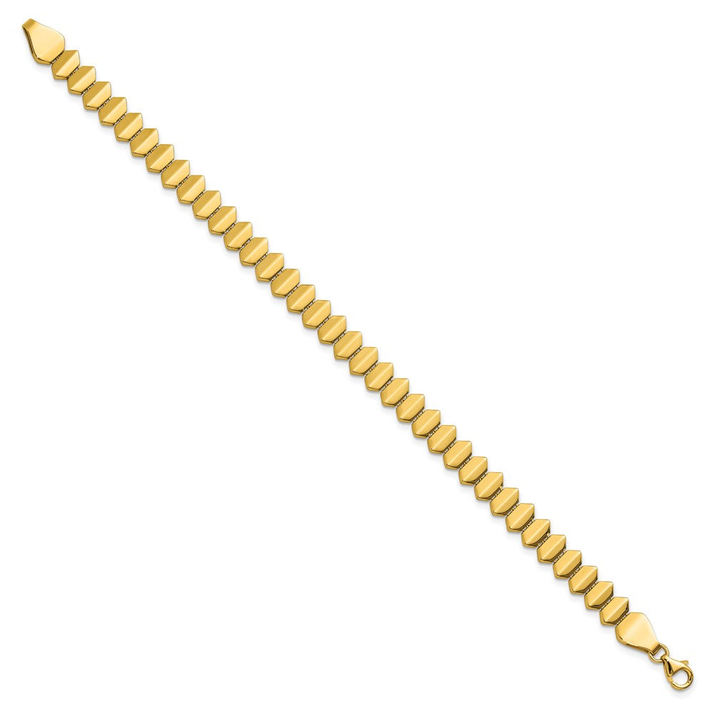 14K Polished Fancy Geometric Link Bracelet