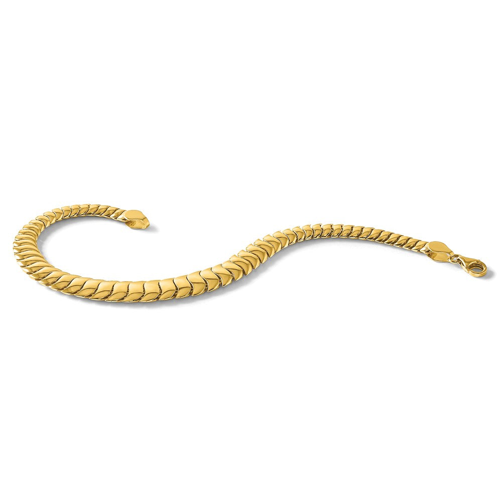 14K Polished Fancy Graduated Bracelet