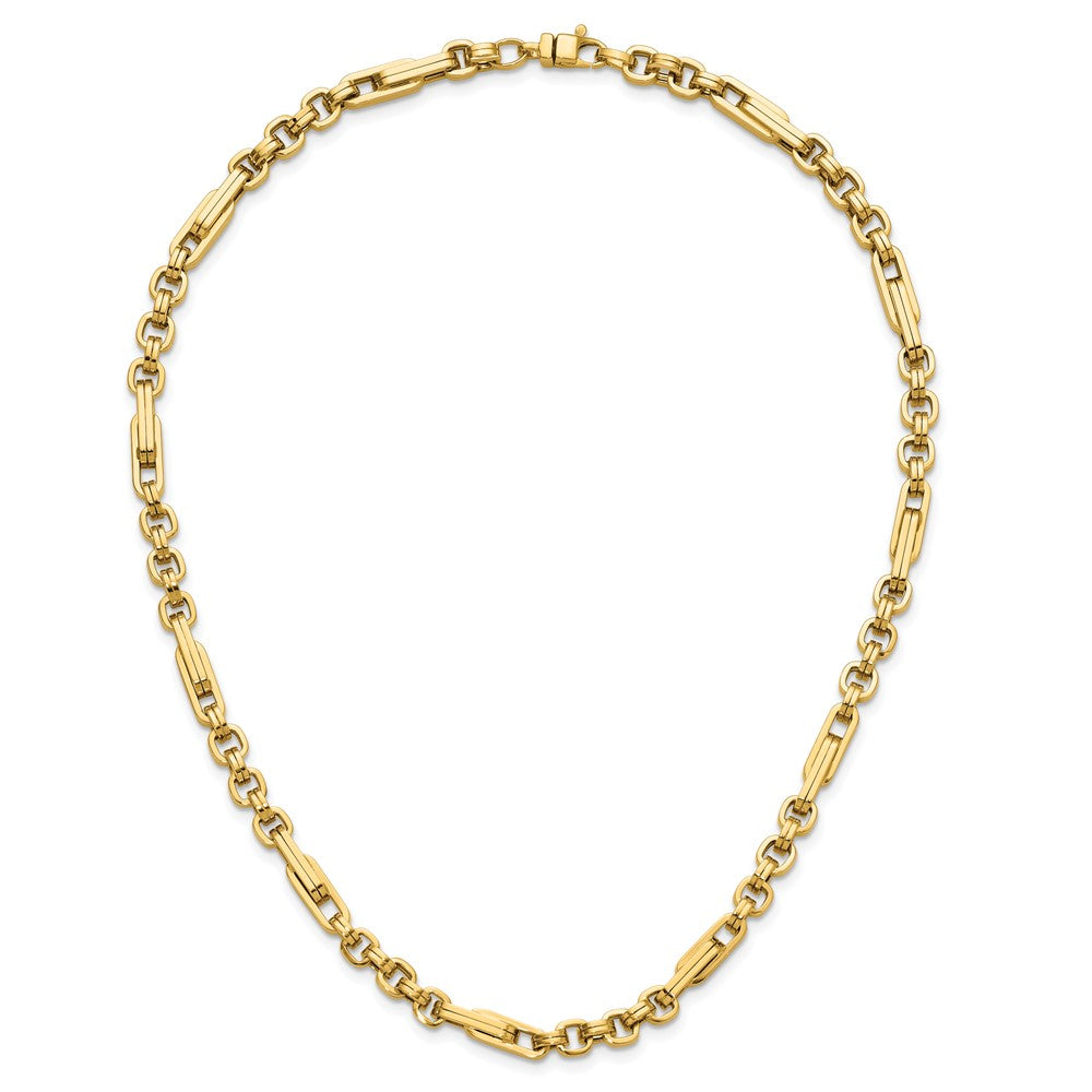 14K Polished Fancy Link Necklace