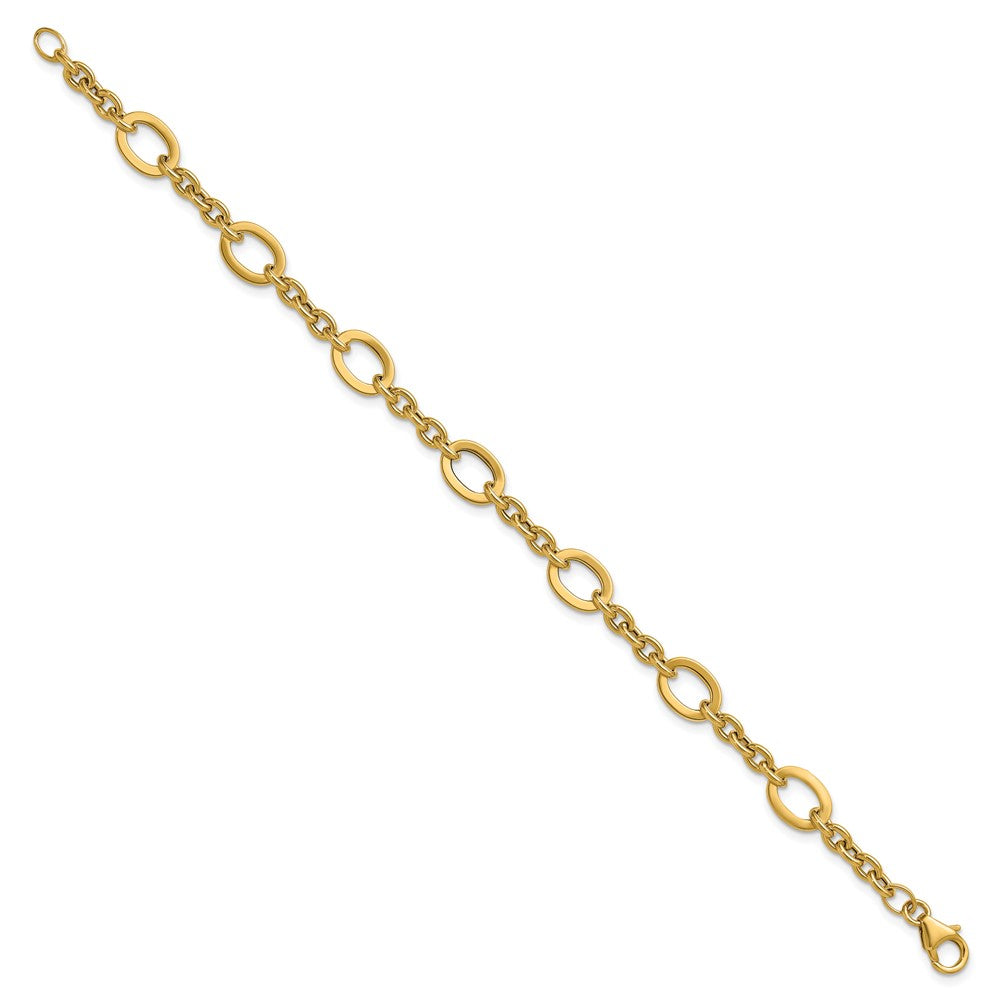 14K Polished Fancy Link Bracelet