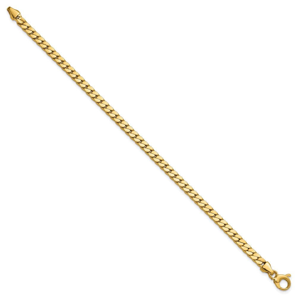 14K Polished Fancy Curb Link Bracelet