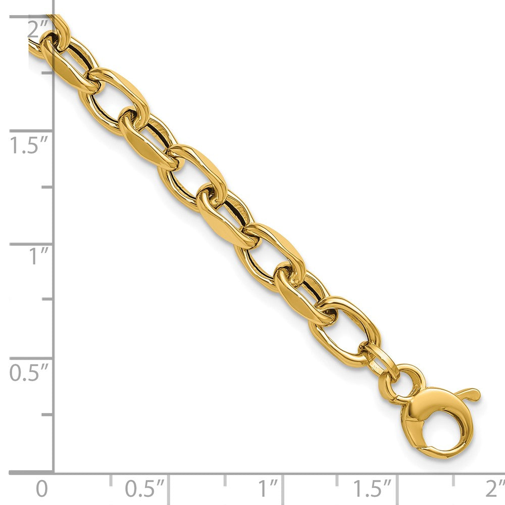 14K Polished Fancy Link Bracelet