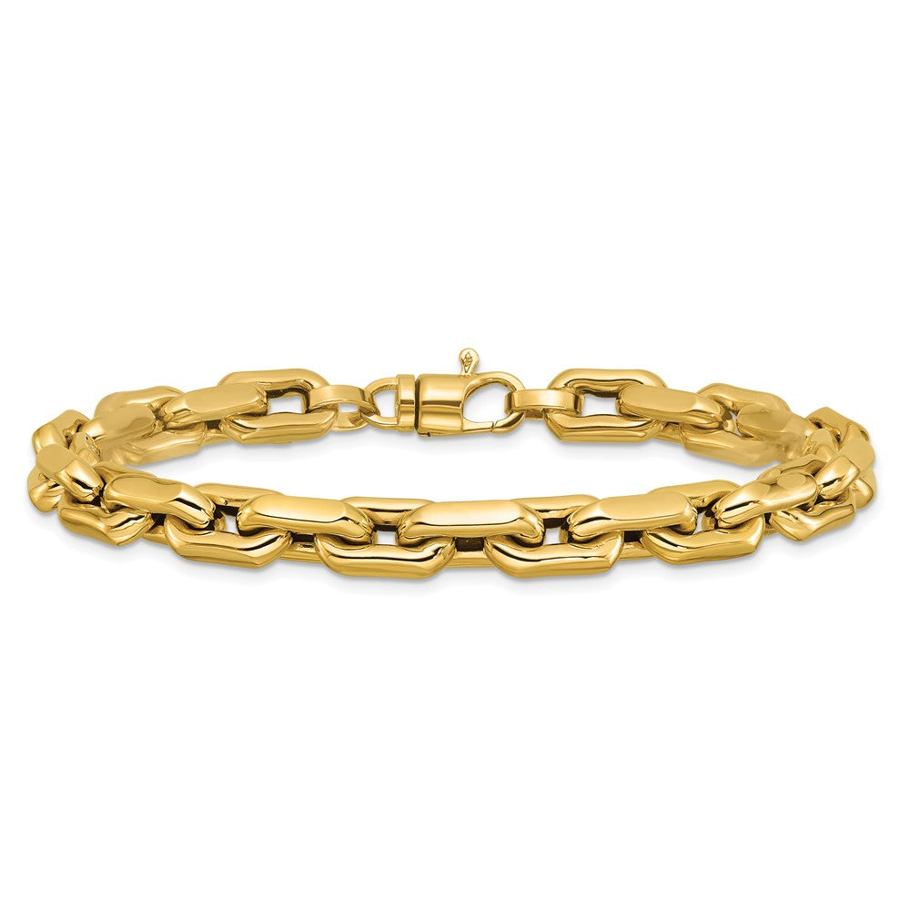 14K Polished Fancy Link Men's Bracelet