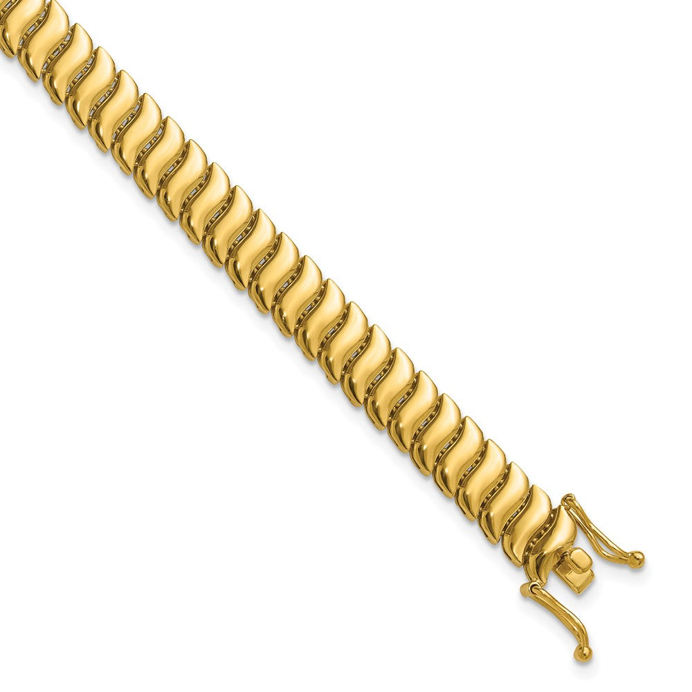 14K Polished Fancy Link Bracelet
