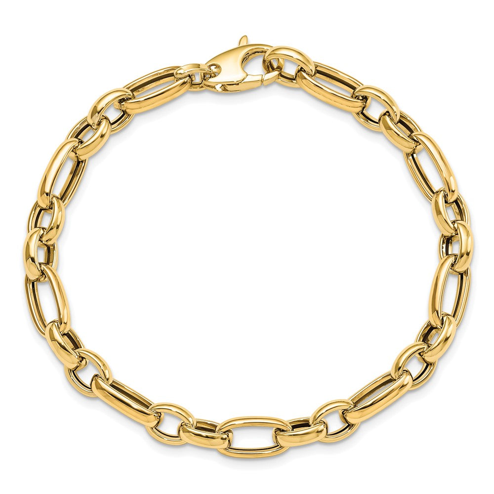 14K Polished Fancy Link Bracelet