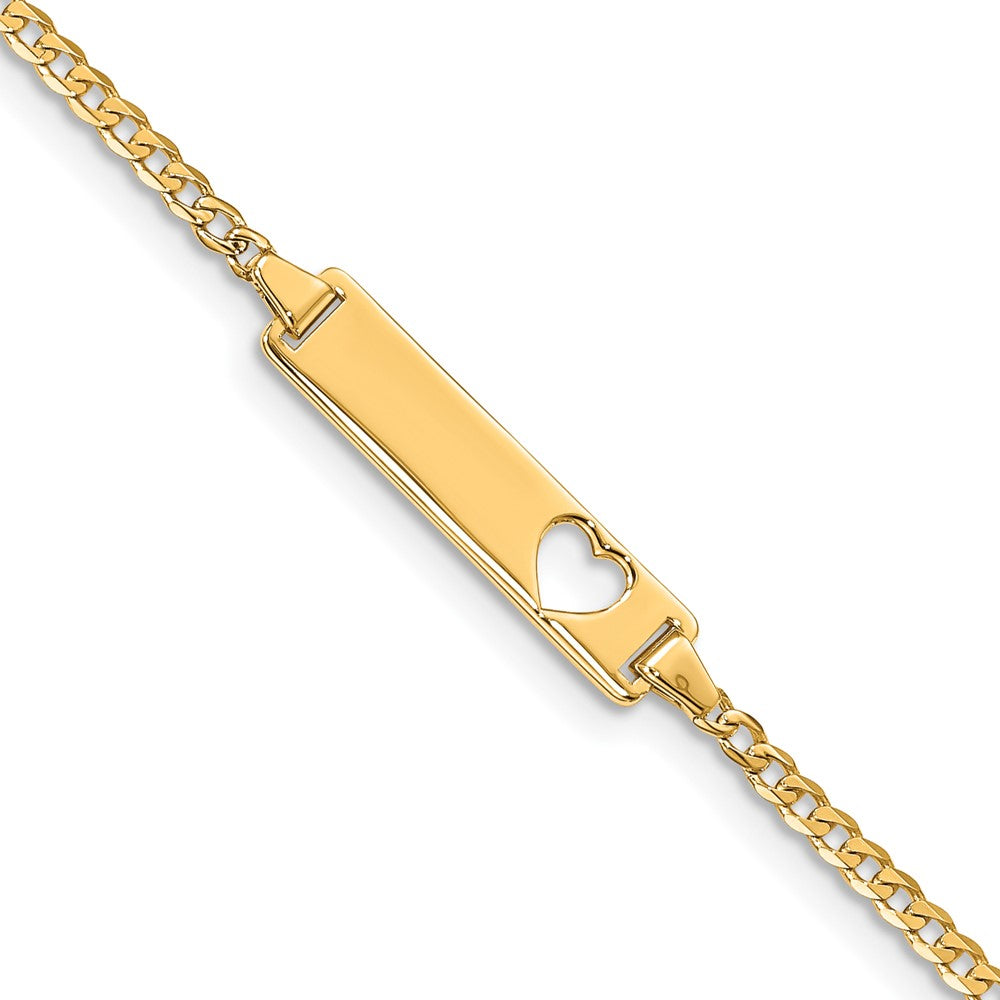 Polished;14k Yellow gold;Engravable;Lobster