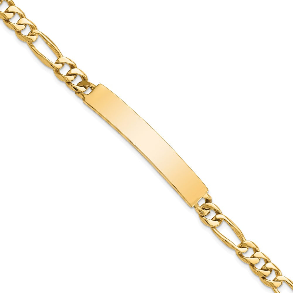 Solid;Casted;Polished;14k Yellow gold;Engravable;Special lengths avail.;Avail. w/ lobster;Heavy duty box