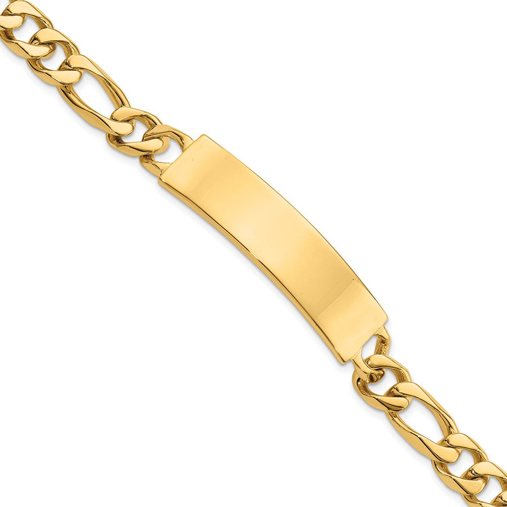 Solid;Casted;Polished;14k Yellow gold;Engravable;Special lengths avail.;Avail. w/ lobster;Heavy duty box