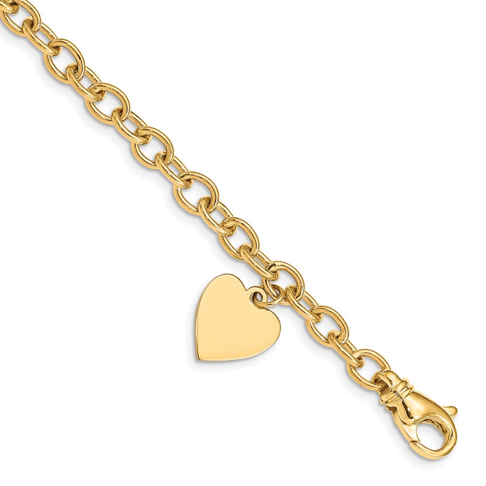 Solid;Polished;14k Yellow gold;Engravable;Special lengths avail.;Fancy lobster