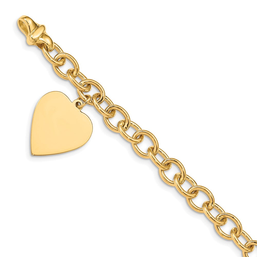 Polished;14k Yellow gold;Engravable;Special lengths avail.;Fancy lobster