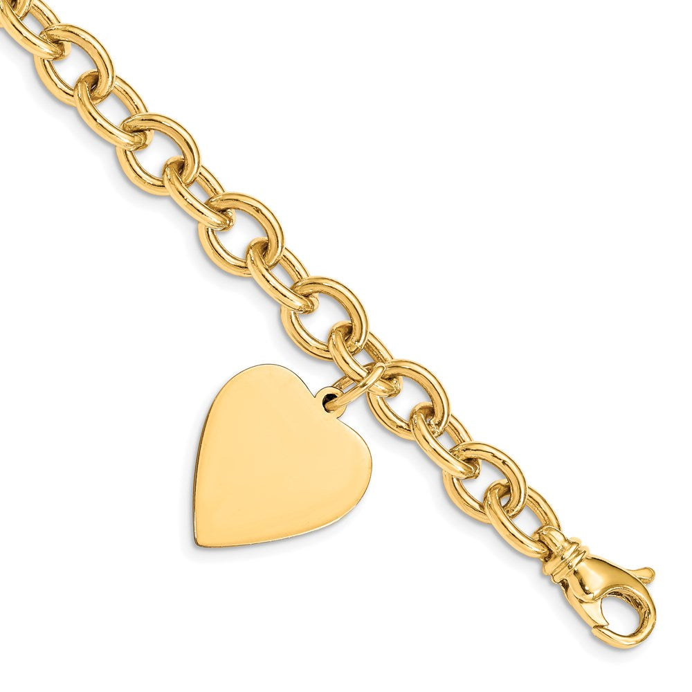 Polished;14k Yellow gold;Engravable;Special lengths avail.;Fancy lobster