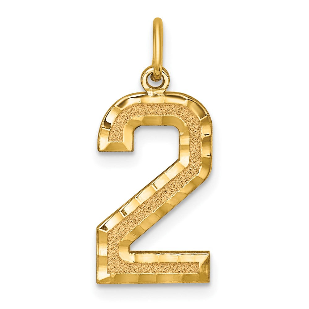 Solid;Casted;Diamond-cut;Satin;14k Yellow gold