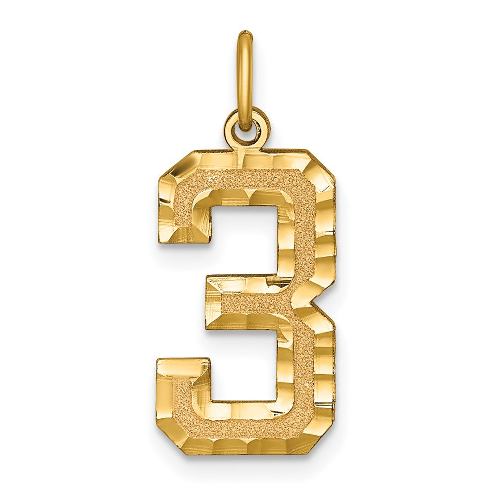 Solid;Casted;Diamond-cut;Satin;14k Yellow gold