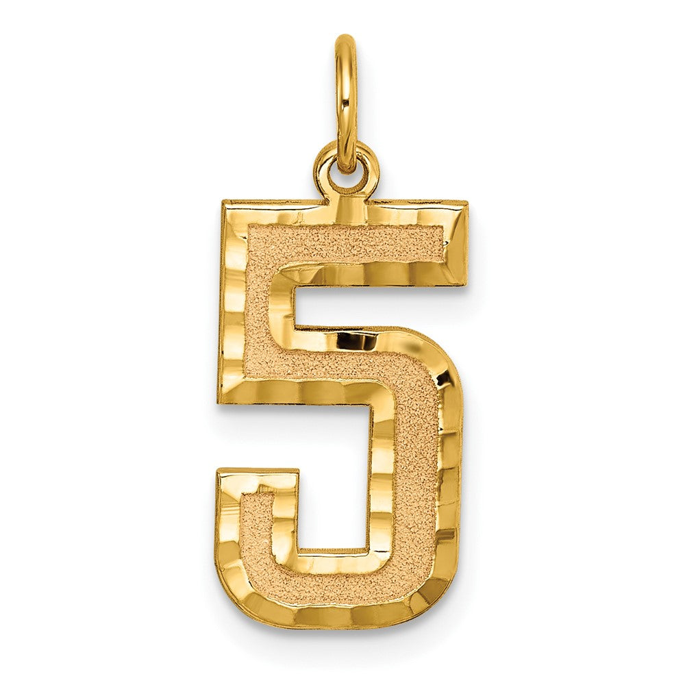 Solid;Casted;Diamond-cut;Satin;14k Yellow gold
