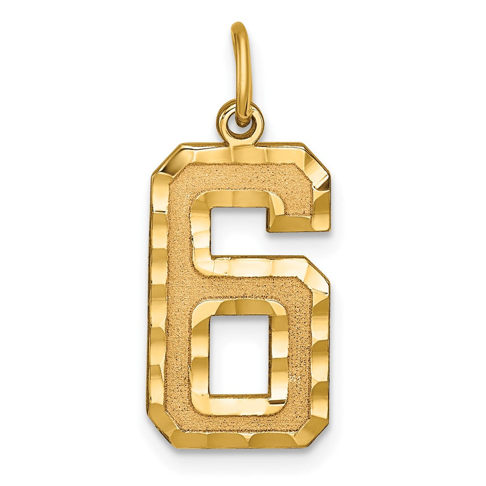 Solid;Casted;Diamond-cut;Satin;14k Yellow gold