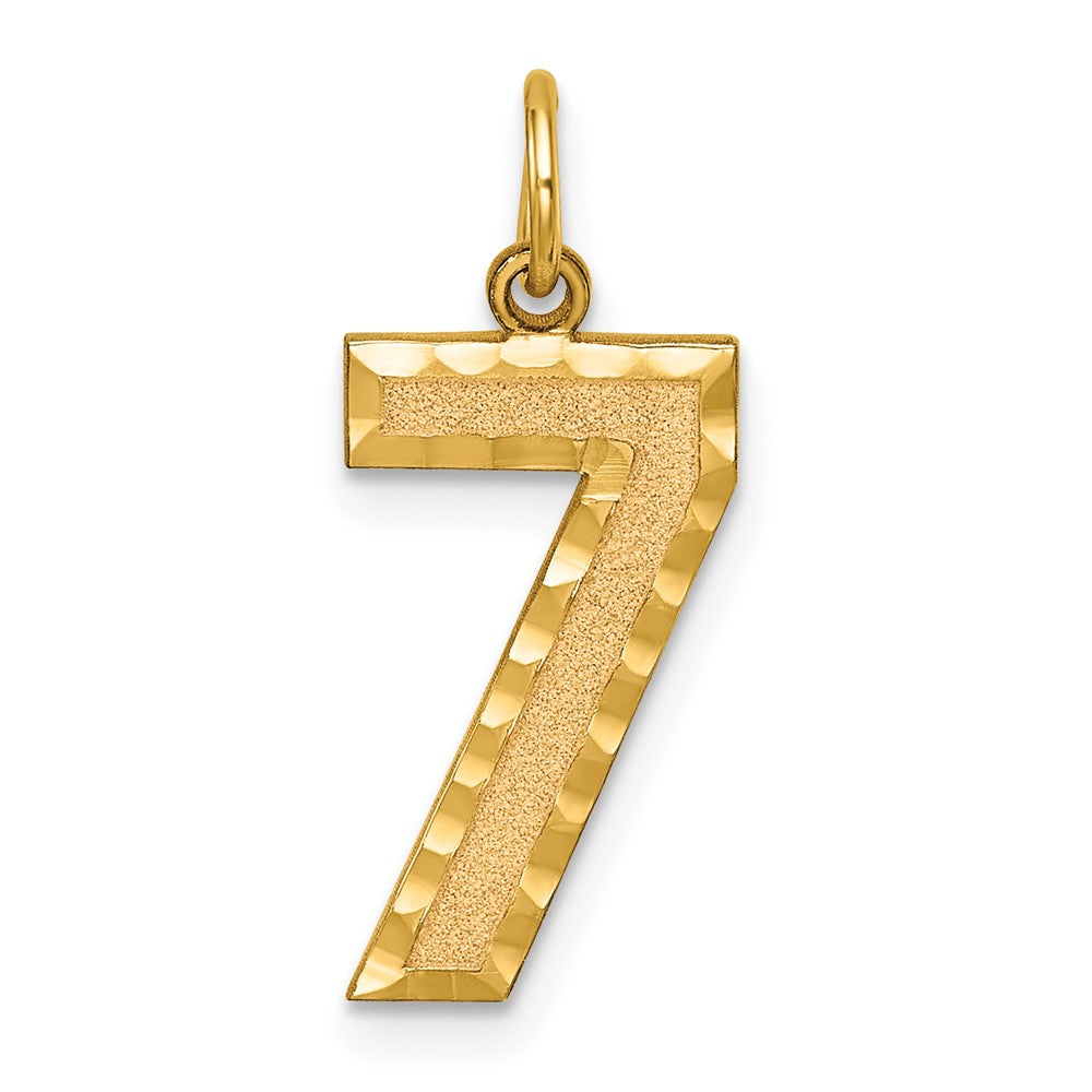 Solid;Casted;Diamond-cut;Satin;14k Yellow gold