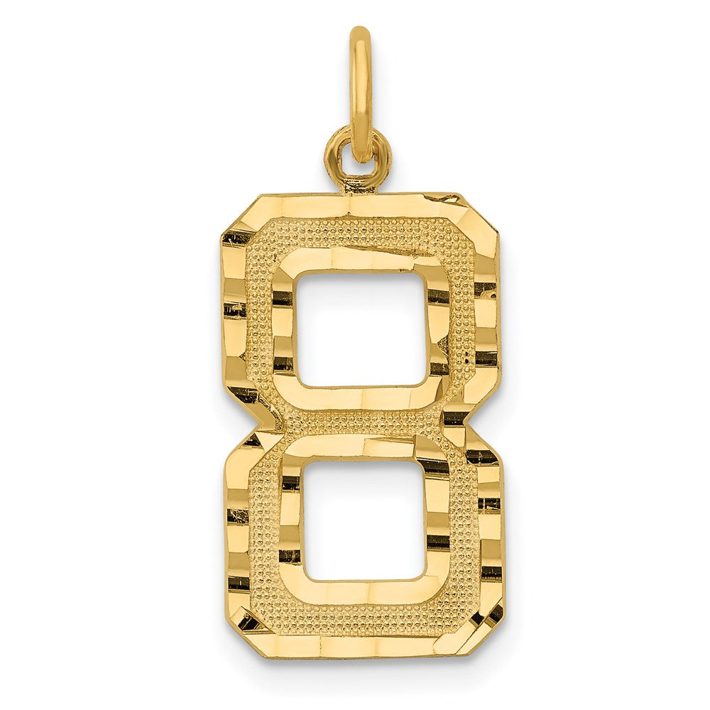 Solid;Casted;Diamond-cut;Satin;14k Yellow gold