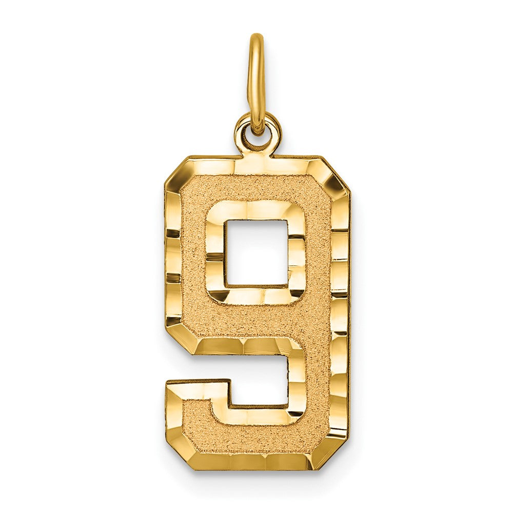 Solid;Casted;Diamond-cut;Satin;14k Yellow gold