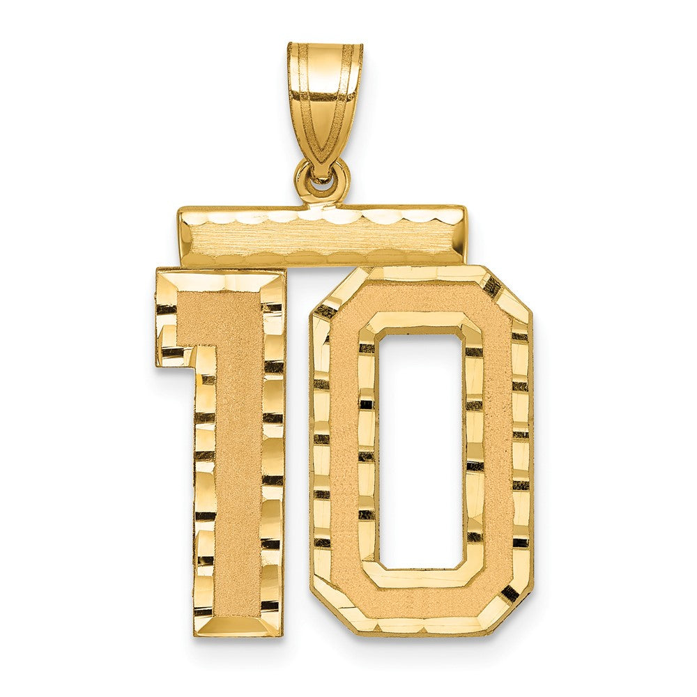 Solid;Casted;Diamond-cut;Satin;14k Yellow gold