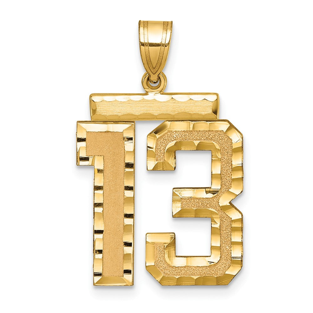 Solid;Casted;Diamond-cut;Satin;14k Yellow gold